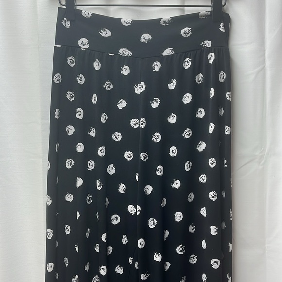 Clara Sunwoo Black White Artsy Polkadot Wide Leg Pants- M - Picture 2 of 5